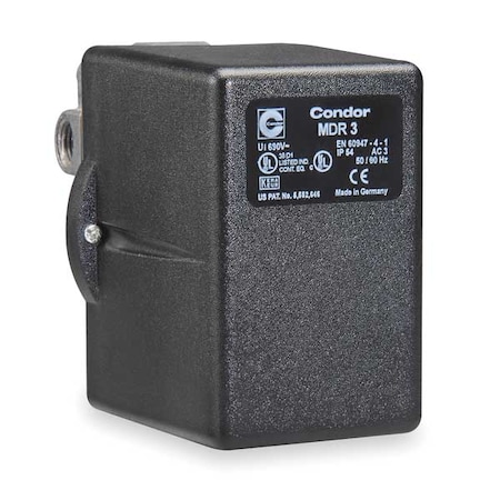 Condor Usa Pressure Switch, Standard, 3PST, 4 Ports, 3/8" FNPT, 1/4" FNPT, 60 to 232 psi Range 31KGXXXX