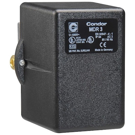 Condor Usa Pressure Switch, Standard, 3PST, 1 Ports, 3/8" FNPT, 60 to 232 psi Range 31KEXEXX
