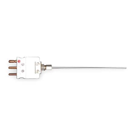 Tempco RTD Probe, 100 Ohm, Length 12 In, 500 F RTD00610