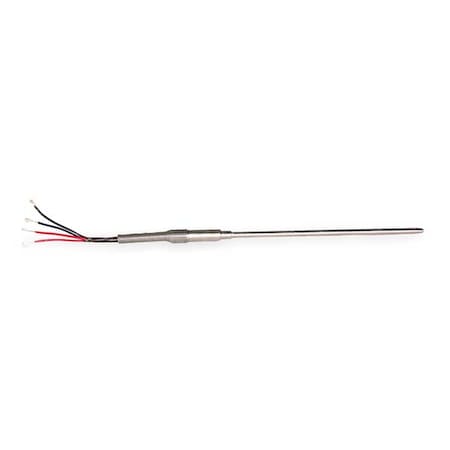 Tempco RTD Probe, 100 Ohm, Length 12 In, 1112 F RTD00602