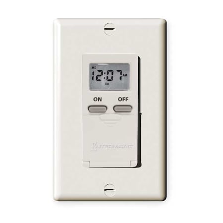 Intermatic Digital Timer, 7-Day, SPST, 120 V, Almond EI500LAC