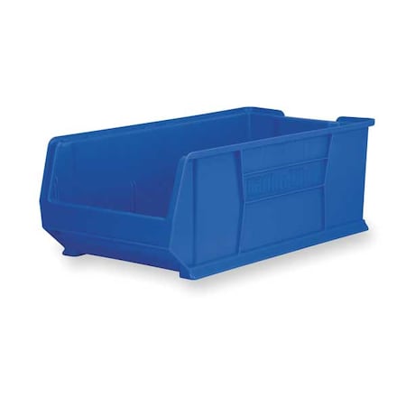 Akro-Mils Storage Bin, Plastic, Blue, 11 in H, 16 1/2 in W, 29 7/8 in L 30293BLUE