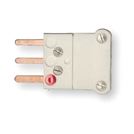 Tempco Thermocouple Plug, Cu, White, Mini 3Pin QD TCA-101-154