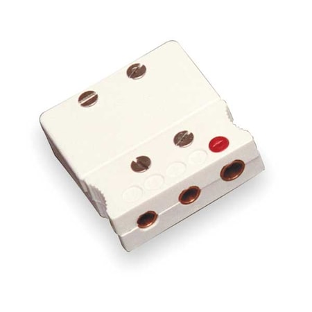 Tempco Thermocouple Jack, Cu, White, 3 Pin QD TCA-102-130