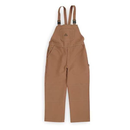 Bulwark Bib Overalls, 16 cal/sq cm ATPV, XL, 30 in Inseam, ComforTouch(R), Snap BLF8BD RG XL