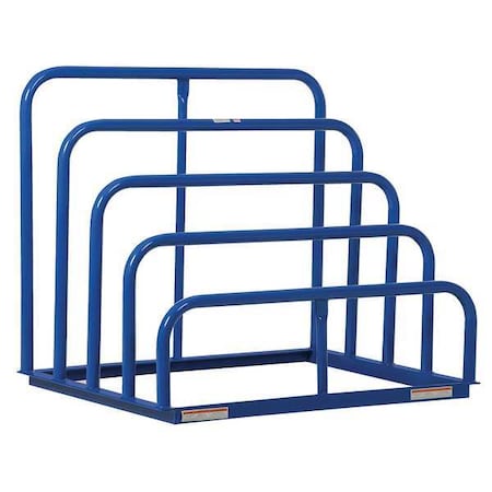 Zoro Select Starter Vertical Sheet Storage Rack, 36 in D, 48 in W, 4 Shelves, Blue VHSR-4