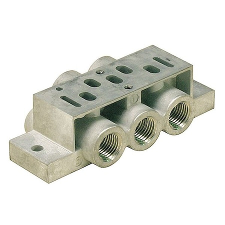 Parker Subbase, Single, ISO Valve 15407-1, 1/4NPT PL01-02-80