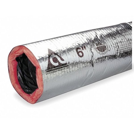 ATCO Insulated Flexible Duct, 180F, 8" Dia. 13002508