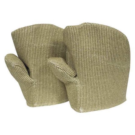 National Safety Apparel Thermal Mittens, Zetex Plus(R), 395 Degrees F Max Temp., Brown, One Size Fits Most, 1 PR M59ZPXX10
