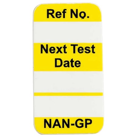 Brady Nanotag(tm) Insr, 1-1/4 x 5/8 In, PK100, NAN-GP Y NAN-GP Y