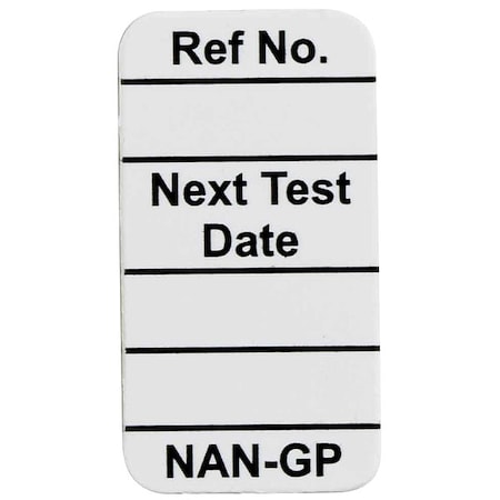Brady Nanotag(tm) Insr, 1-1/4 x 5/8 In, PK100, NAN-GP W NAN-GP W
