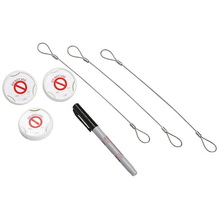 Brady Tag, Do Not Use, Plastic, White, Circle, 20 PK UNI-UNH 9 S