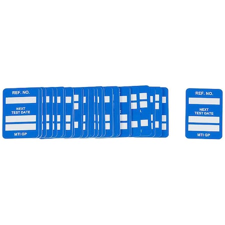 Brady Tag, White/Blue, 1-3/4inH, 1-1/4inW, PK100 MIC-MTIGP B