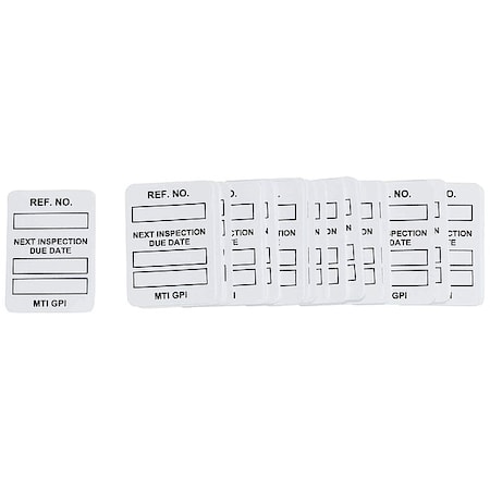 Brady Tag, Inspection, Polyester, 1 3/4 in H x 1 1/4 in W, Black on White, Rectangle, 100 PK MIC-MTIGPI W