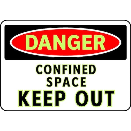 Brady Danger Sign, 7 x 10In, R and BK/WHT, ENG, 102434 102434