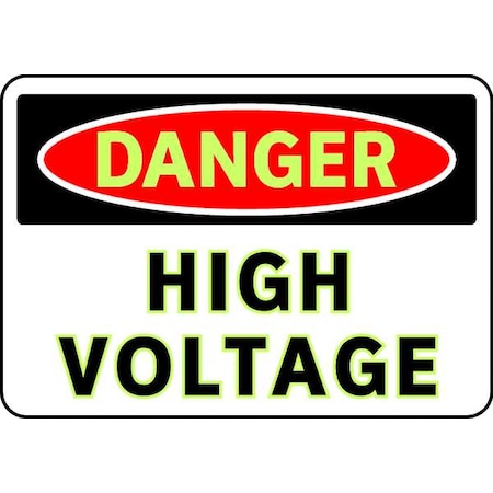 Brady Danger Sign, 7 in Height, 10 in Width, Aluminum, Rectangle, English 102485