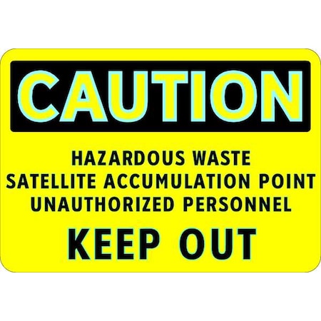 Caution Sign, 7 in H, 10 in W, Rectangle, English, 102463