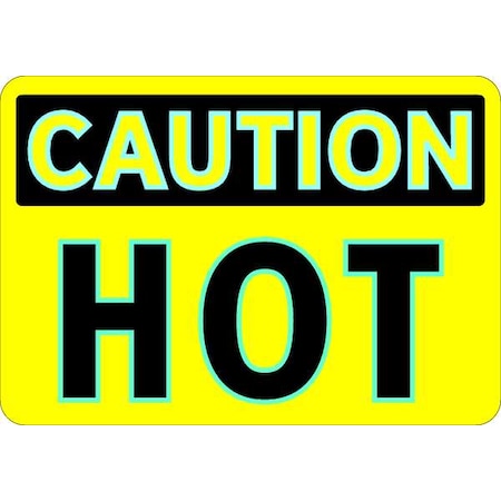 Brady Caution Sign, 7 in H, 10 in W, Aluminum, Rectangle, English, 102475 102475