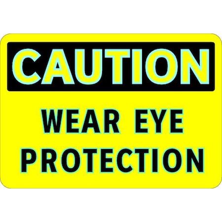 Brady Caution Sign, 7 x 10In, BK/YEL, ENG, Text, 104929 104929