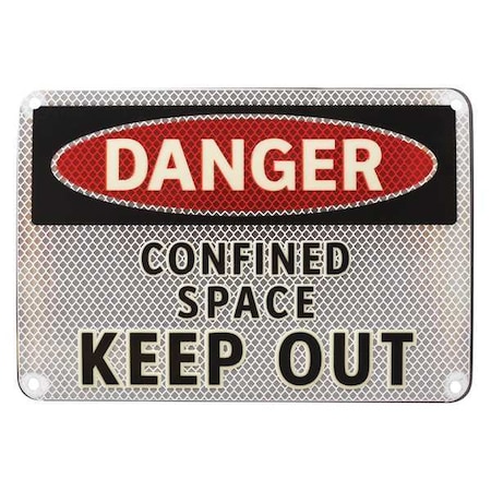Brady Danger Sign, 7 x 10In, R and BK/WHT, ENG, 104937 104937