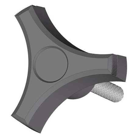 Innovative Components Three Prong Knob with Screw, 5/16-18 Thread Size, 1.125"L, Steel GN5C1000RT5--21
