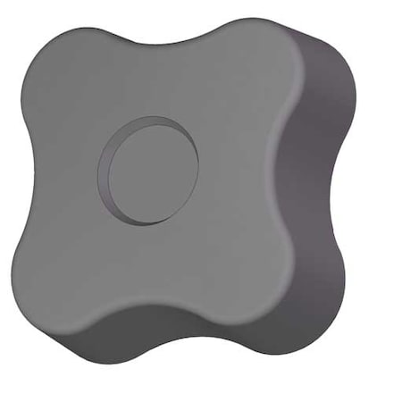 Innovative Components Soft Touch Four Lobe Knob, 1/4-20 Thread Size, 0.625"L, Steel GN4C----4S2BS21