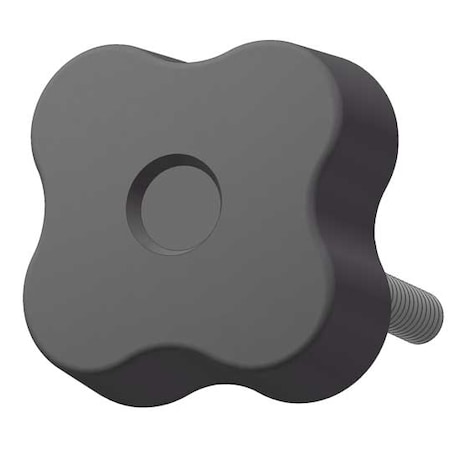 Innovative Components Soft Touch Four Lobe Knob with Screw, 3/8-16 Thread Size, 1"L, Steel GN6C12504S5-S21