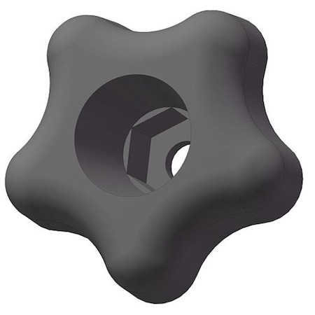 INNOVATIVE COMPONENTS Snap Lock Star Knob, 5/16" Thread Size, 1-3/4" Dia., Plastic GNH2-HEX5S3A---