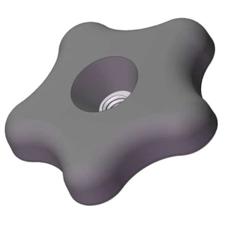 Innovative Components Star Knob, 3/8-16 Thread Size, 0.625"L, Thru Tap, Steel GN6C----5S4--21