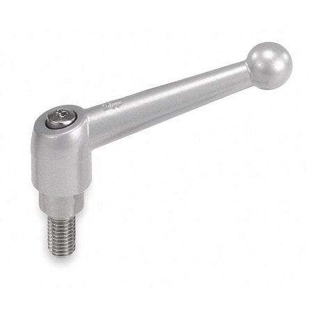 KIPP Adjustable Handle, Size: 2 3/8-16X60 Zinc, Black Satin, Comp: Steel K0116.2A41X60