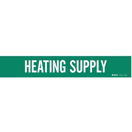 Brady Pipe Mrkr, Heating Supply, 2-1/2to7-7/8 In, 7363-1 7363-1