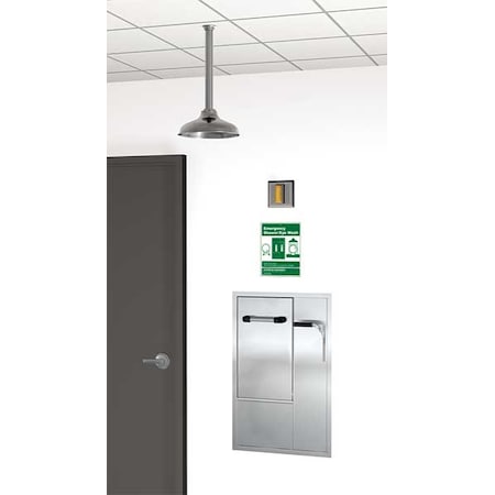 Guardian Equipment Drench Shower With Face/Eyewash, Silver GBF2150