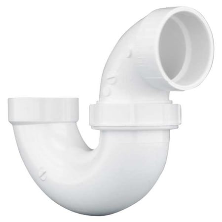 Zoro Select PVC, White Finish, P-Trap with Union 05216