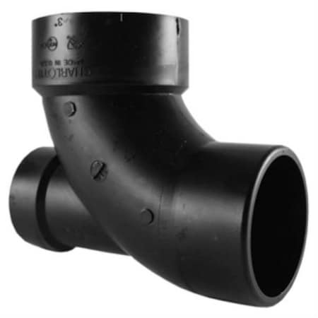 Zoro Select 22-1/2 St. Elbow, 3 In x 2 In HubxSpigot 03026