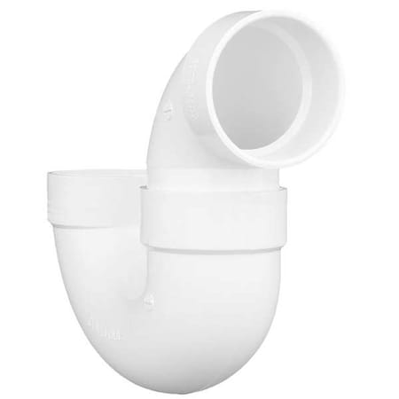 p-chan  Zoro Select PVC, White Finish, P-Trap with Solvent Weld Joint