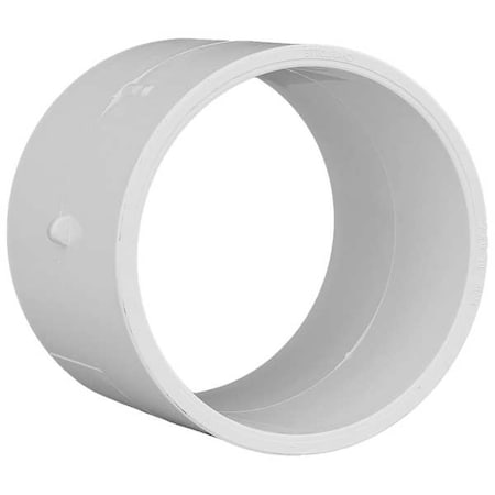 Zoro Select PVC Repair Coupling, Hub, 4 in Pipe Size 05968
