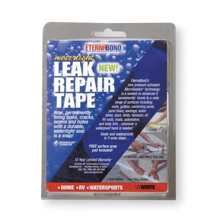 Eternabond Roof Repair Tape Kit, 4 In x 5 Ft, White UVW-4-5 Kit