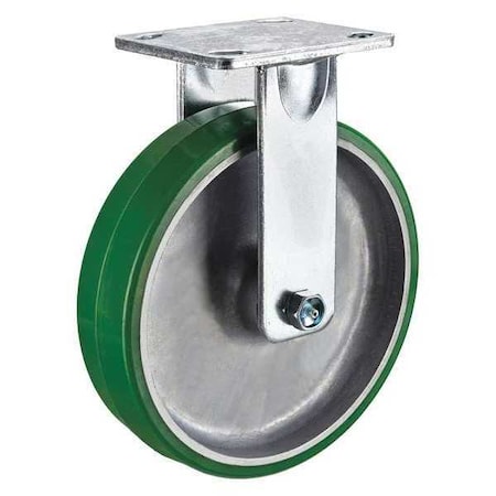 Zoro Select Rgd NSF-Listed Plate Cstr, Polyurethane, 6 in, 1230 lb P21R-UA060R-14-H7-001