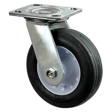 Zoro Select Swivl Semi-Pneumatic Caster, 6 in., 200 lb 3G151