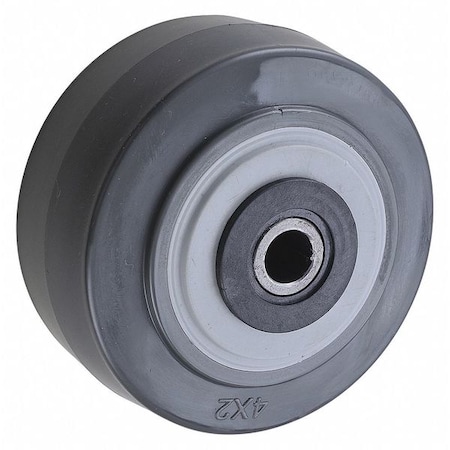 Zoro Select Caster Wheel, 4 in., 600 lb., Gray Core XA0420112