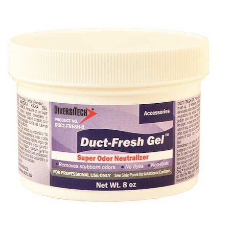Diversitech Duct Odor Neutralizer, Gel, 8 oz., White DUCT-FRESH-8