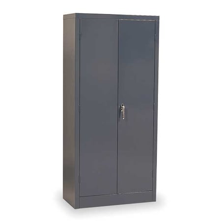 Zoro Select Shelving Storage Cabinet, 72 in H, 36 in W, 18 in D, Swing, Keyed, Gray, 4 Shelves, 0 Drawers 1UFD7