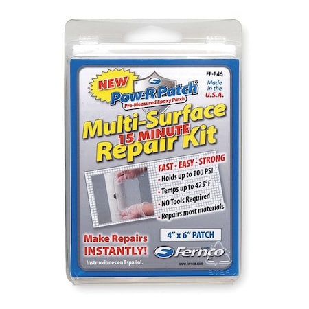 Fernco Epoxy and Fiberglass Patch, Size 4 x 6 In. FP-P46