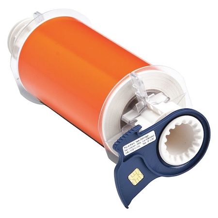Brady Label Tape Cartridge, Orange, Labels/Roll: Continuous 13604