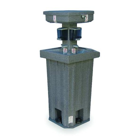 Polyjohn Floor Mount, Single Foot Pedal, Granite, Portable Hand Washing Station GRNG-PS14-1000