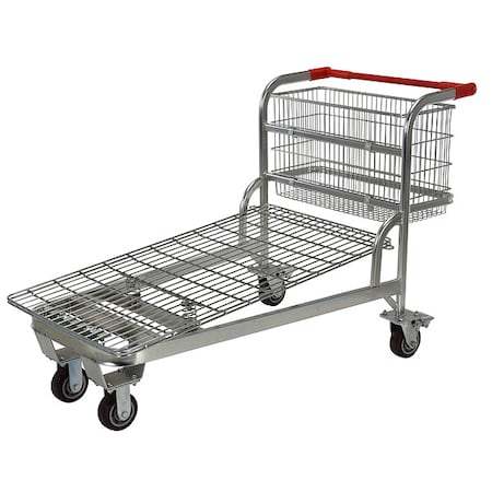 Zoro Select Wire-Sided Platform Truck, 59-1/4 In. L WIRE-L