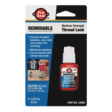 Pro Seal Threadlocker, PRO SEAL ANA-LOK(TM) 42, Blue, Medium, Liquid, 0.2 fl oz, Bottle 24206