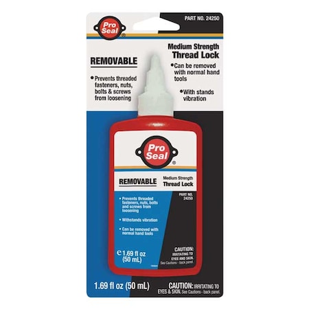 Pro Seal Threadlocker, PRO SEAL ANA-LOK(TM) 42, Blue, Medium, Liquid, 1.69 fl oz, Bottle 24250