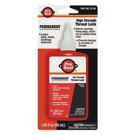 Pro Seal Threadlocker, PRO SEAL ANA-LOK(TM) 71, Red, High, Liquid, 1.69 fl oz, Bottle 27150