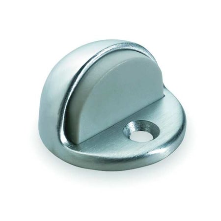 Zoro Select Dome Door Stop, Satin Chrome, 1-1/4"H 5U608